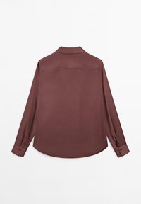 FLOWING SATIN LONG SLEEVE - Button-down blouse - lilac