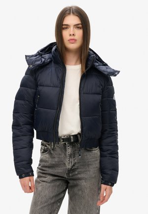 Superdry & Co, CROP HOODED FUJI - Veste d'hiver - eclipse navy