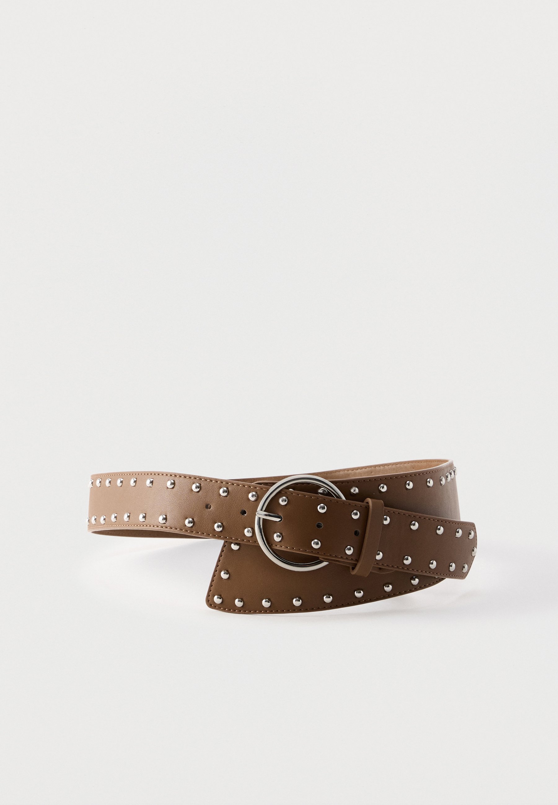 Vero Moda VMAYA WIDE STUD BELT - Belt - chocolate/silver-coloured