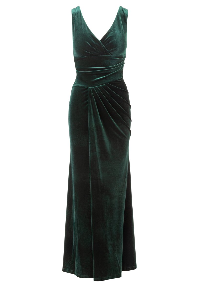 quiz green velvet dress Kraimod Cocktail / Party dress - dunkelgrün/dark Monette Sequin Dress