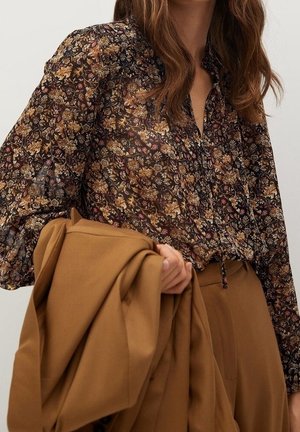 Button-down blouse - brown