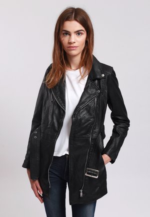 BEATRIZ - Leather jacket - black