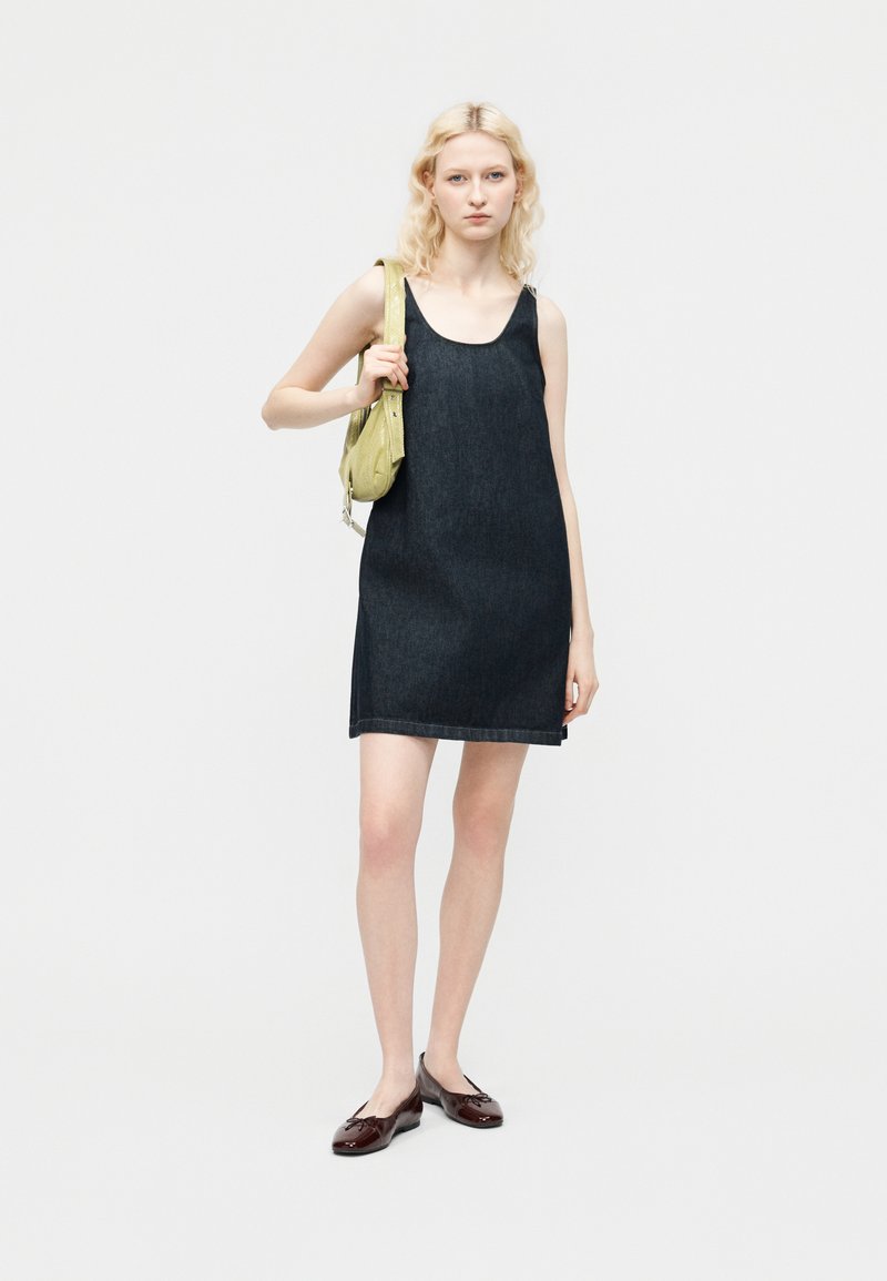white christmas dresses Summer Nights Denim Corset Mini Dress