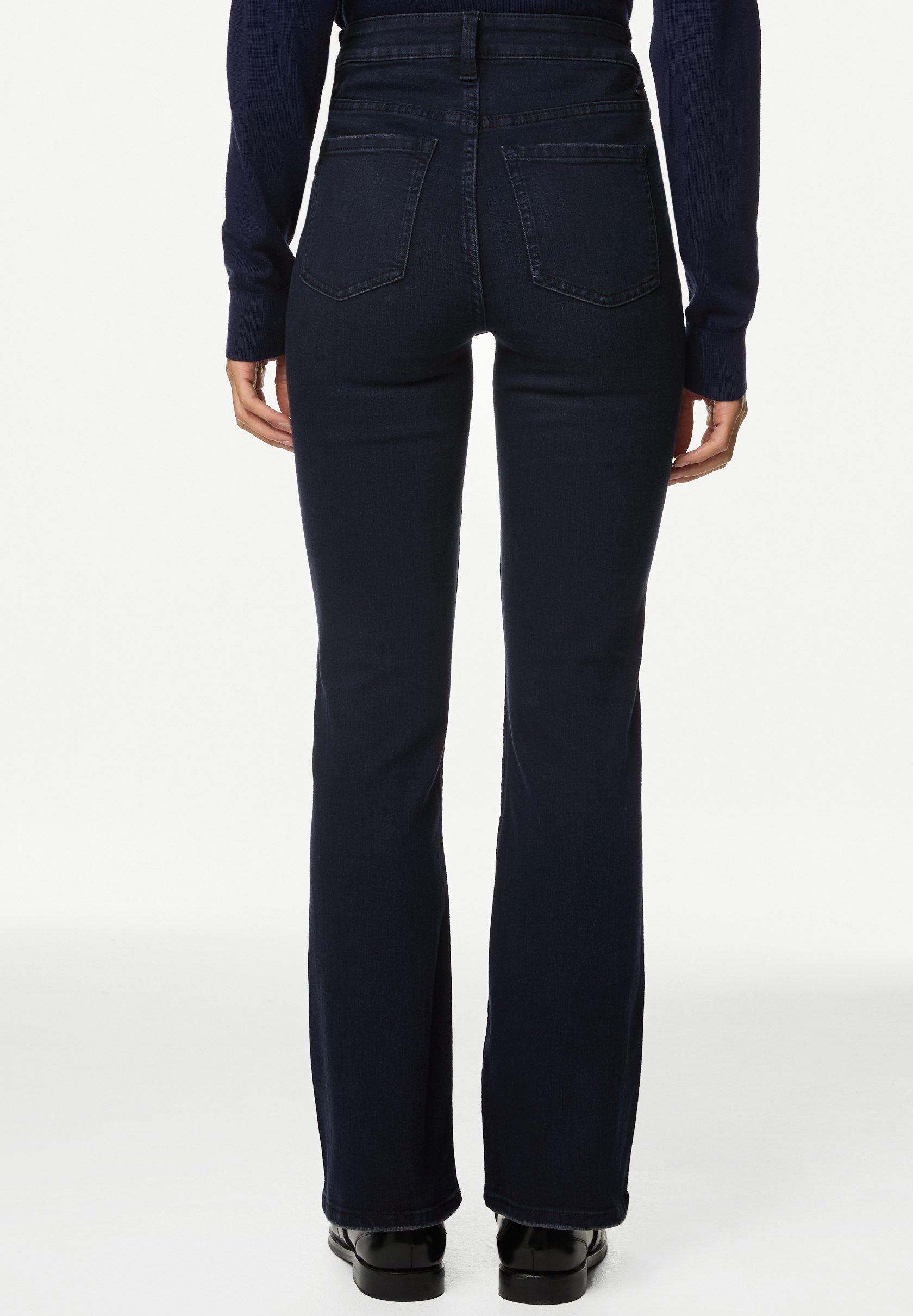 Jeans Eva Bootcut Marks & Spencer Pour Femmes - Coupe Bootcut, Longueur Standard, Coton BCI