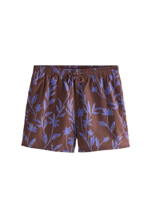 Next, REGULAR FIT - TACOS & TEQUILA PRINT SWIM SHORTS 5{DQ}  . - Kupaće hlače - brown blue floral