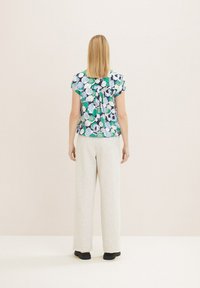 TOM TAILOR Bluse - green flower design