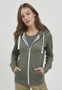 Oxmo - OXOLINDA - Sweatshirt hoodie - Zip-up sweatshirt - clim. ivy Thumbnail Image 1