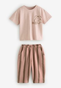 Next SHORT SLEEVE AND WIDE SET - Pantaloni de trening - light pink flower