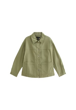 New Look Curves CURVES BUTTON UP - Denim jacket - olive