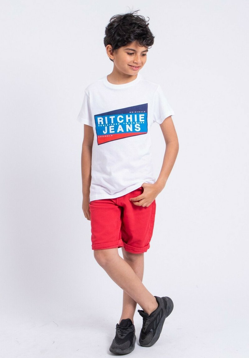 Ritchie Jeans MANCHES COURTES COL ROND NOBLAKE J - T-shirt imprimé - blanc