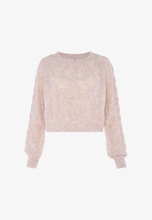 myMo, Strickpullover - wollweiss melange