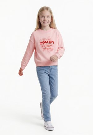 Tommy Hilfiger FLOWER CREW NECK - Melegítőfelső - duchess pink