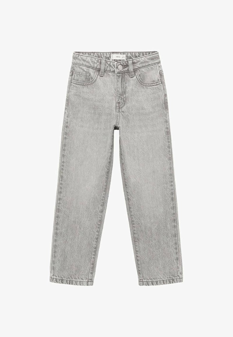 Sive traperice s ravnim krojem, pet džepova, zatvaranjem na gumb i suptilnim izbljedjivanjem na tkanini. Standardni dizajn struka.