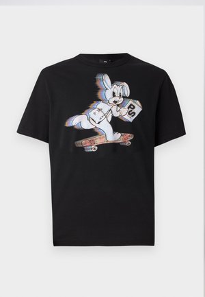 PS Paul Smith CASUAL FIT SKATE BUNNY - Print T-shirt - black