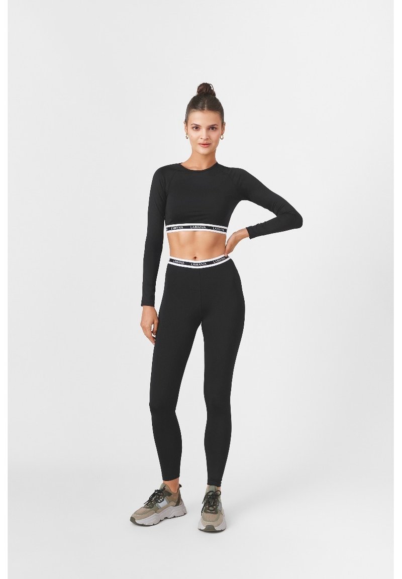 LA MANIA Bluzka z długim rękawem black/czarny Zalando.pl