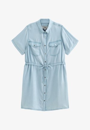New Look Curves, CURVES LIGHT SHORT SLEEVE SHIRT DRESS - Spijkerjurk - pale blue