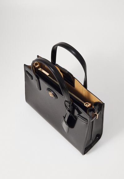 Tory Burch ROBINSON SPAZZOLATO SMALL SATCHEL - Handtas - black