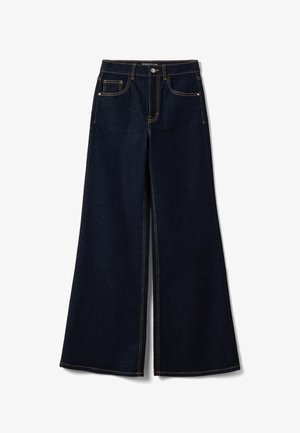 OVS, HIGH-WAISTED WIDE-LEG JEANS - Wide leg - dark blue