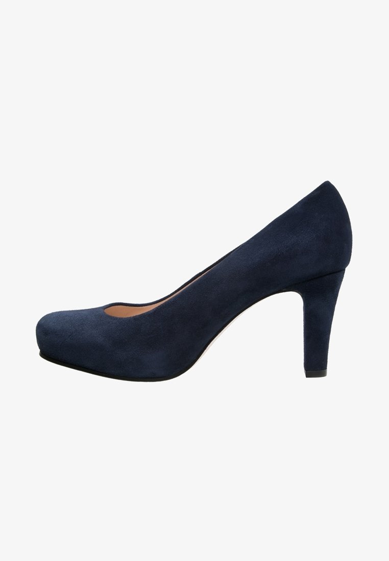 Unisa Lodičky s platformou - dark blue