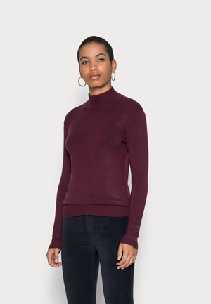 LASCANA BASIC - Strickpullover - brombeere