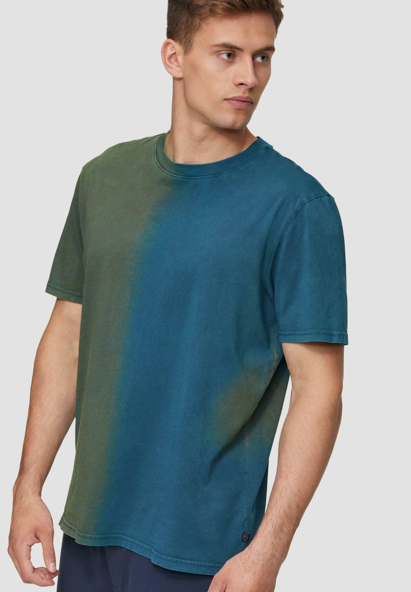 QS T-shirt print - petrol