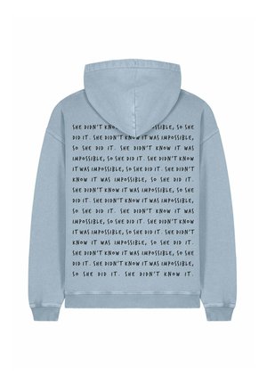 SHE DIDNT KNOW IT WAS IMPOSSIBLE VINTAGE - Sweatshirt - light blue