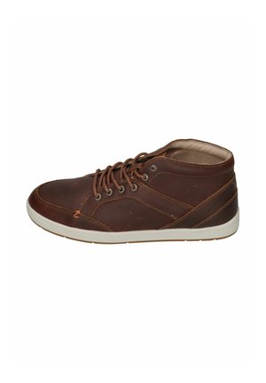 High-top trainers - brown off white dark gum