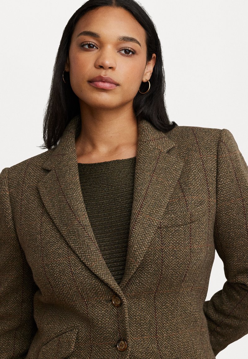 Suit Jacket Wool Blazers Ladies Women's Italian Wool Oversized Blazer In Textured Brown, Size Medium By Suit Jacket Wool Blazers Ladies Women's Italian Wool Oversized Blazer In Textured Brown, Size Medium By