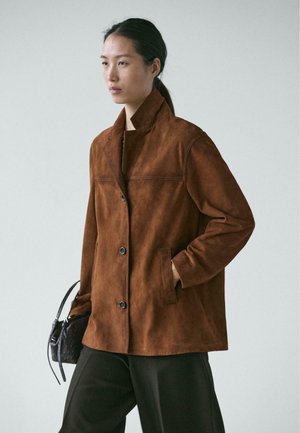 WITH POCKETS - Blazer - dark brown