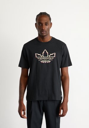 adidas Originals PRIDE GRAPHIC SHORT SLEEVE - Marškinėliai su spaudiniu - black