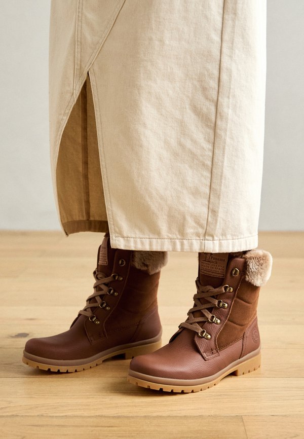 TUSCANI - Lace-up ankle boots - bark3