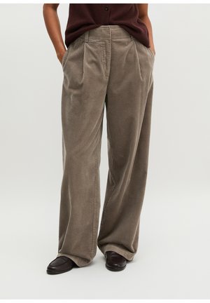 Marc O'Polo, MARC O'POLO BREITCORDHOSE WIDE AUS BIO-BAUMWOLLE - Trousers - stone taupe