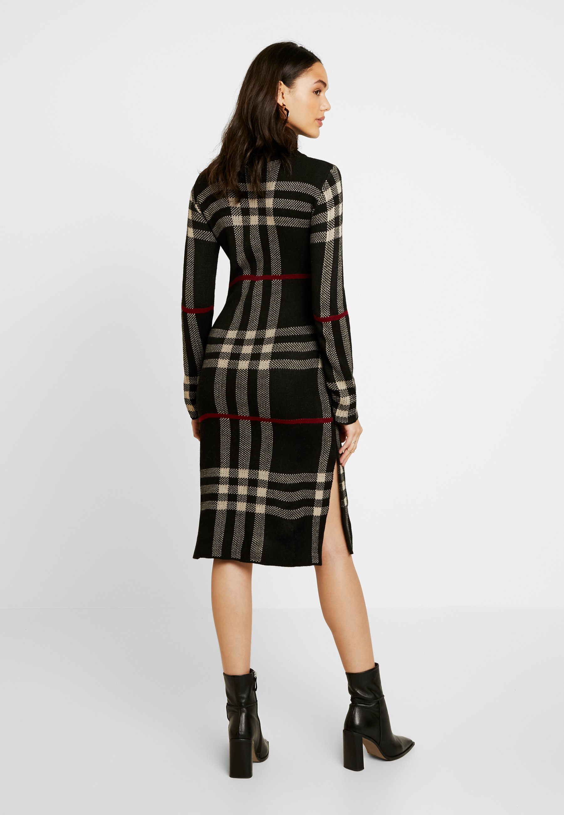 black and white jumper dress