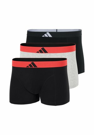 3 PACK ACTIVE FLEX - Boxer aderenti - noir/gris ceinture corail/noir ceinture corail