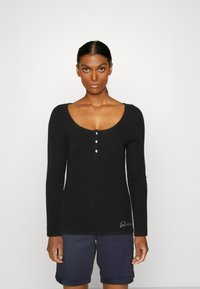 Guess - KARLEE HENLEY  - Long sleeved top - black Thumbnail Image 1