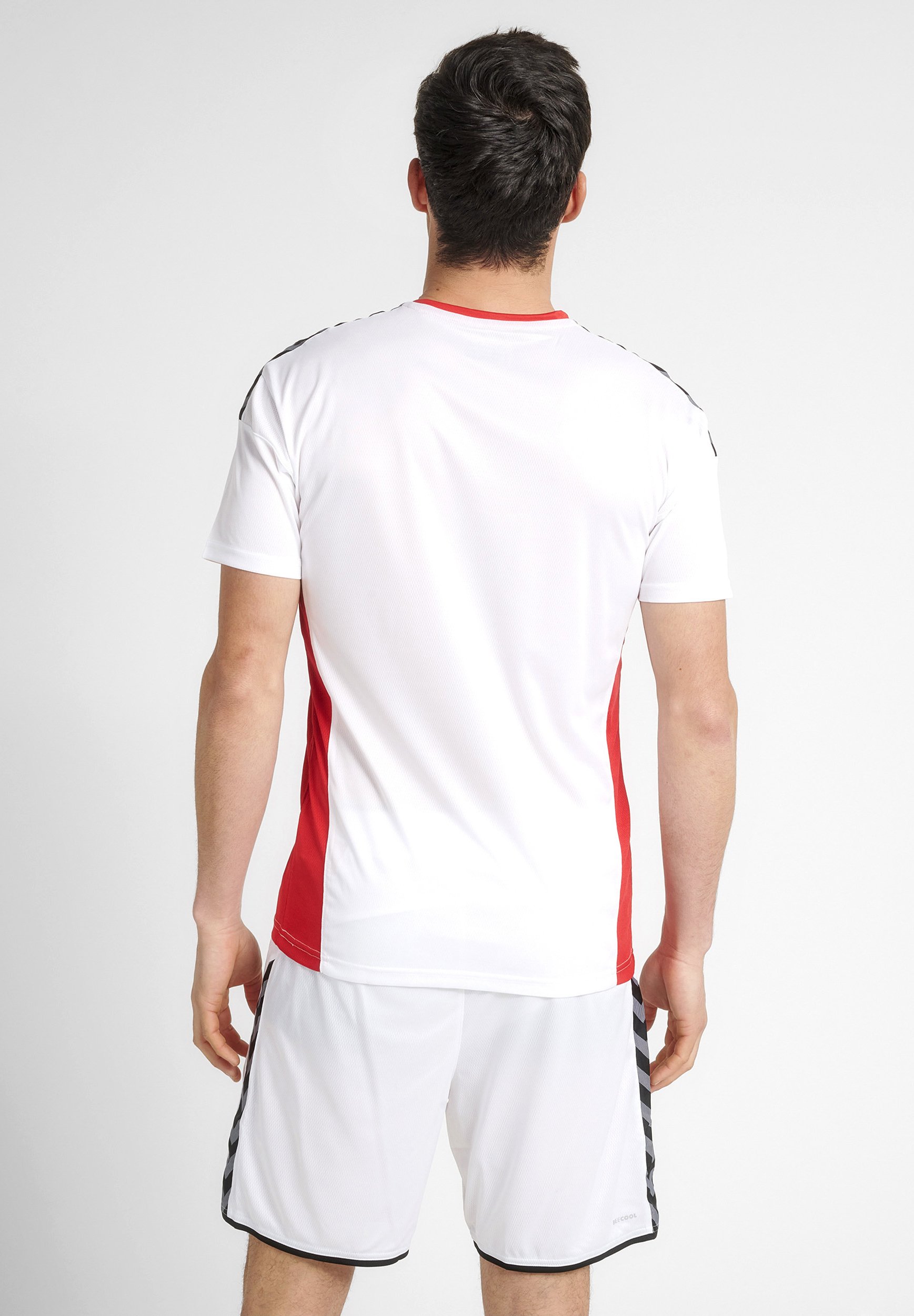 Hummel T-shirt print - white/true red/Rood - Zalando.nl