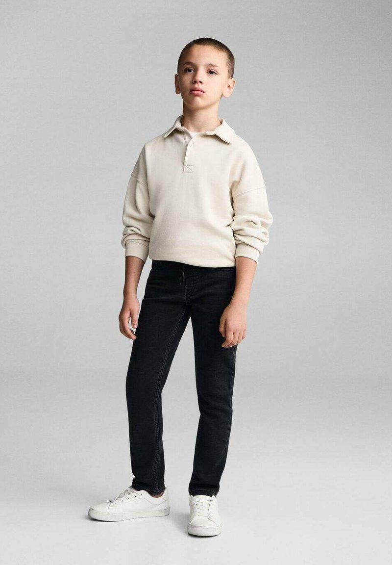 Mango Kids Džíny Straight Fit - black denim
