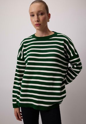 STRIPED - Jumper - yeşil