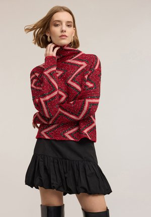 FANTASIA CHEVRON CON PAILLETTES - Pullover - rosso