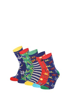 Yuhu, JUNGEN GAMING 5ER PACK - Socks - blau