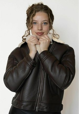 MIKI - Nahkatakki - brown