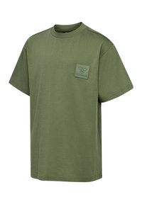 Hummel CLEAN S/S - T-shirt - bas - olivine