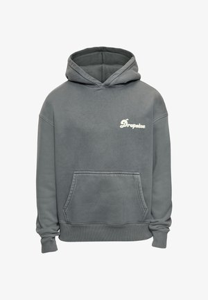 Dropsize, HEAVY LOGO DESIGN - Φούτερ με κουκούλα - acid washed grey