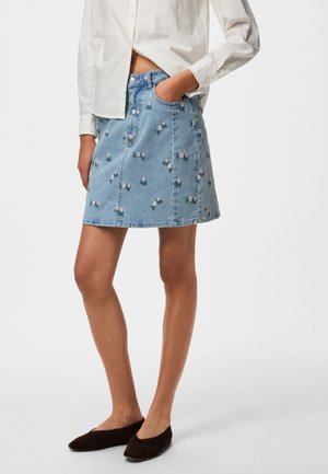 Pieces, A-lõikeline seelik - light blue denim