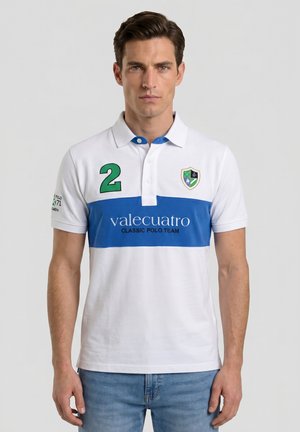 VALECUATRO, POLO FRANJA - Polo - blanco