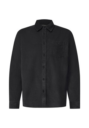 Street One MEN, PLAIN LONG-SLEEVED CORDUROY SHIRT - Overhemd - obsidian grey