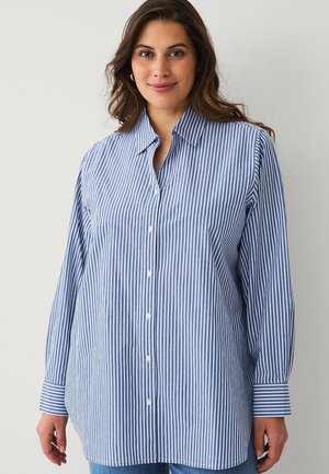 Hemdbluse - dunkelblau gestreift