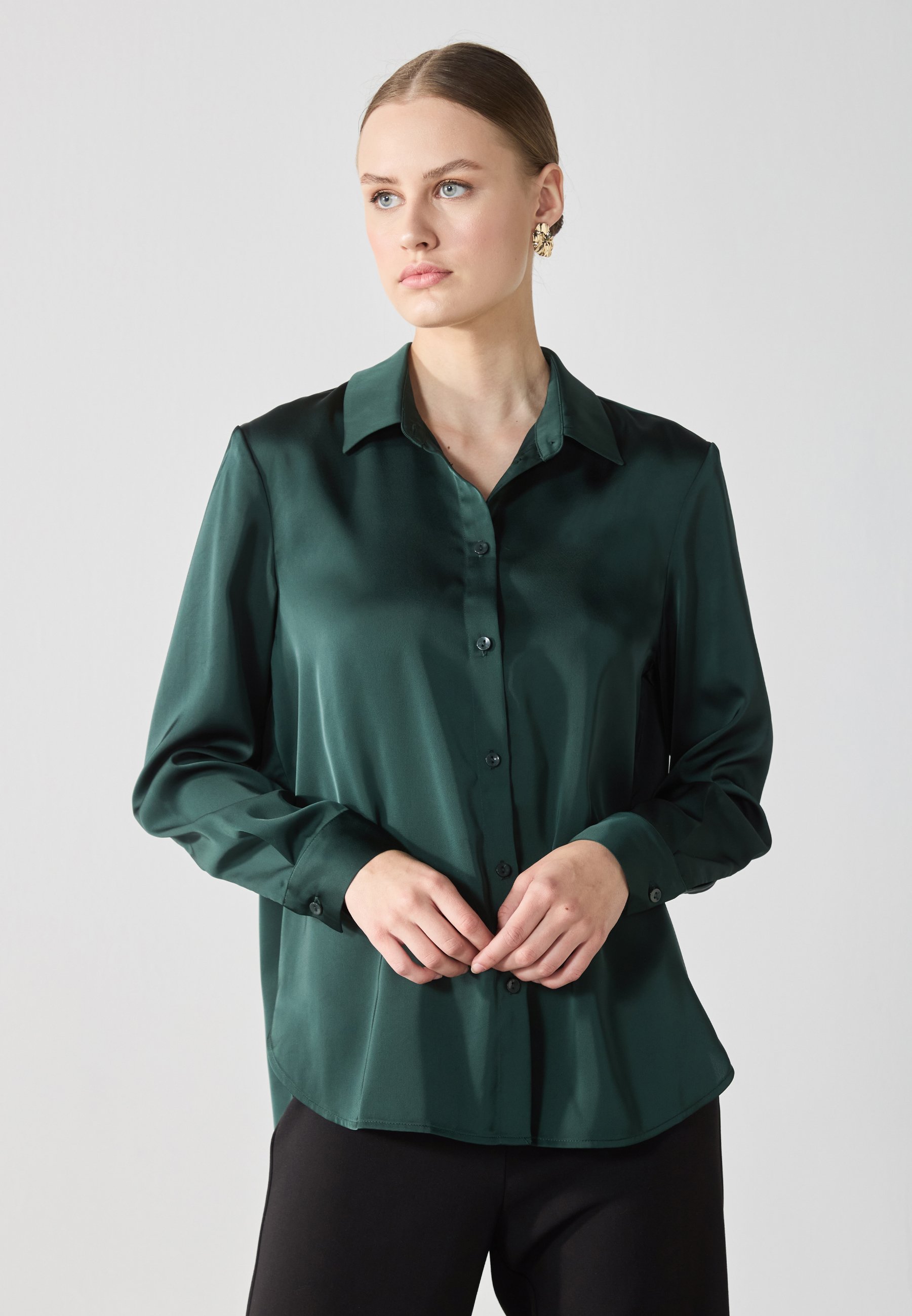 Anna Field Button-down blouse - green - Zalando.co.uk