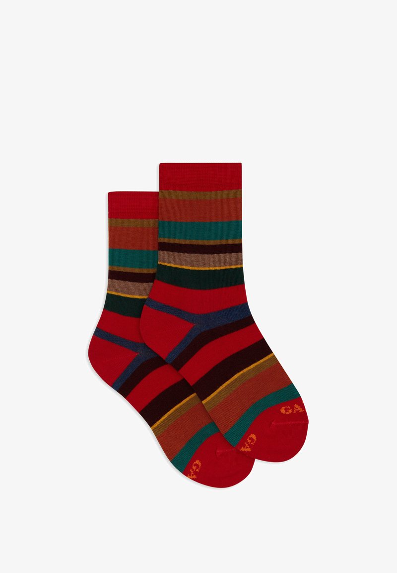 Gallo WITH MULTICOLOURED STRIPES. - Socken - rosso mostarda
