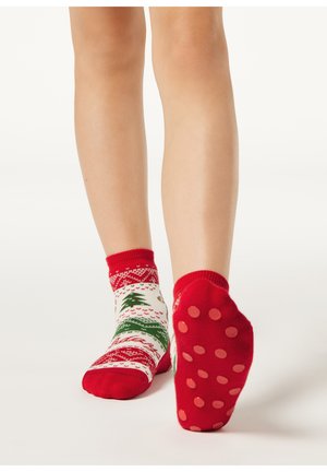 Calzedonia CHRISTMAS FAMILY - Ponožky - red